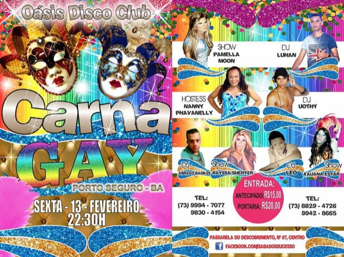 Cartaz   Oasis Disco Club - Rua Assis Chateaubriand, 67 - Centro (Passarela do Descobrimento) , Sexta-feira 13 de Fevereiro de 2015
