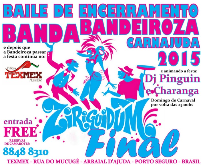 Cartaz   Milloca TexMex Music Bar - Rua du Mucug, 250, Domingo 15 de Fevereiro de 2015