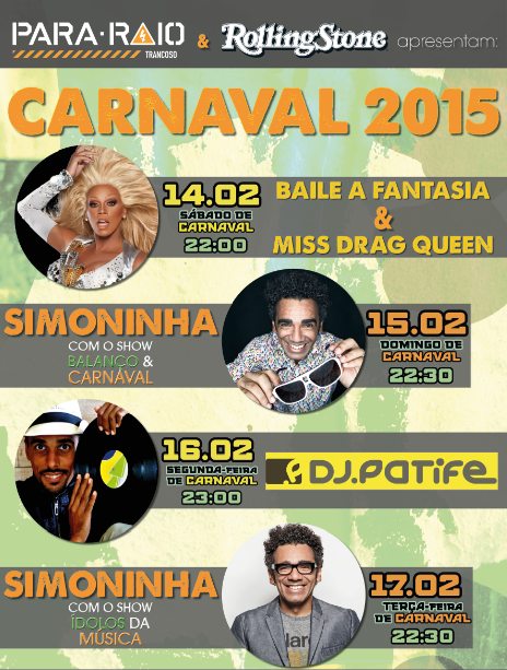 Cartaz   Para-Rio - Rua Alberto Parracho, 50 - Quadrado, Sábado 14 de Fevereiro de 2015
