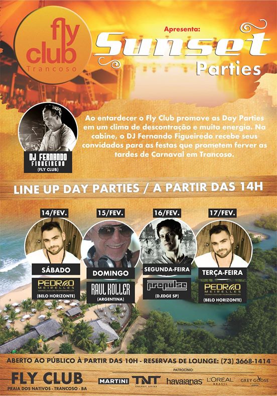 Cartaz   Fly Club - Praia dos Nativos, Terça-feira 17 de Fevereiro de 2015