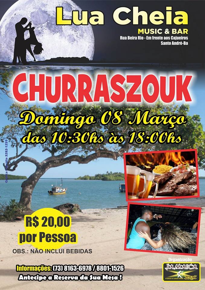 Cartaz   Lua Cheia Music & bar - Rua Beira Rio (em frente aos Cajueiros), Domingo 8 de Março de 2015