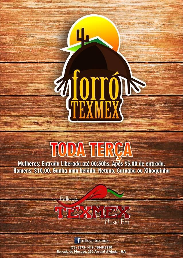 Cartaz  - Milloca TexMex Music Bar - Rua du Mucug, 250, Terça-feira 24 de Fevereiro de 2015