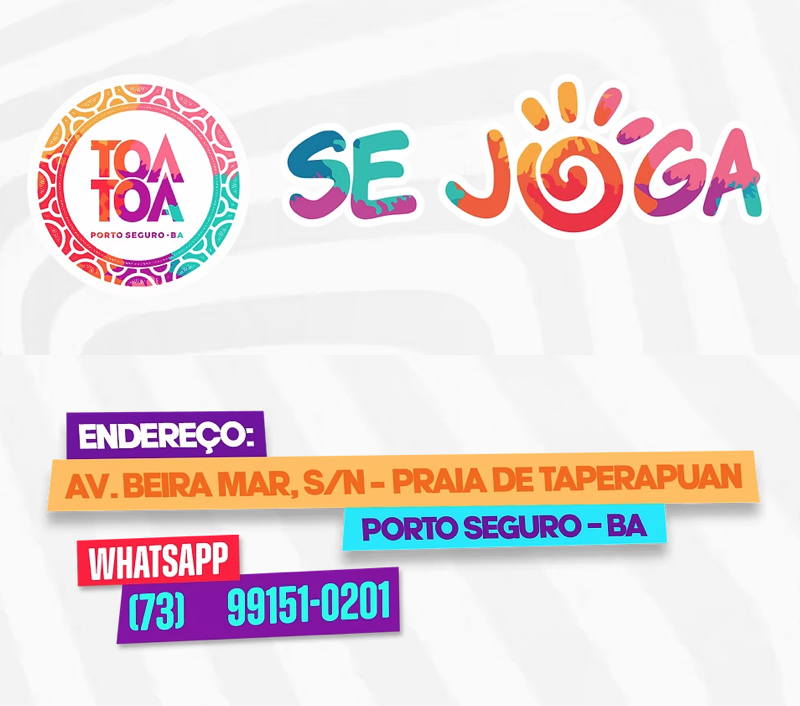 Cartaz  - Complexo de Lazer Ta Ta - Praia de Taperapuan, Quinta-feira 3 de Novembro de 2022