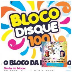 panfleto Bloco Disque 100