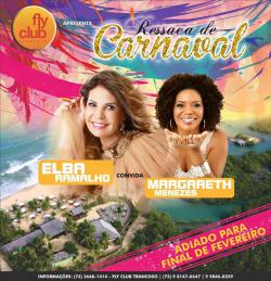 panfleto Ressaca de Carnaval com Elba Ramalho e Margareth Menezes