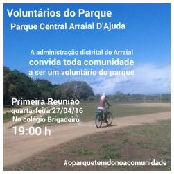 panfleto 1 Reunio dos Voluntrios do Parque