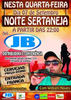panfleto Noite Sertaneja com William Naves