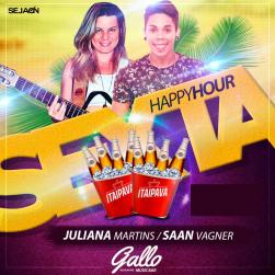 panfleto Happy Hour com Juliana Martins & Saan Vagner