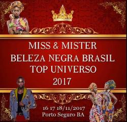 panfleto Miss & Mister Beleza Negra Brasil Top Universo 2017