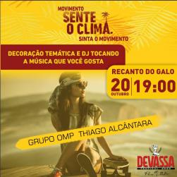 panfleto Movimento Sente o Clima - Grupo OMP, Thiago Alcantara