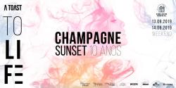 panfleto Champagne Sunrise - A Toast to Life