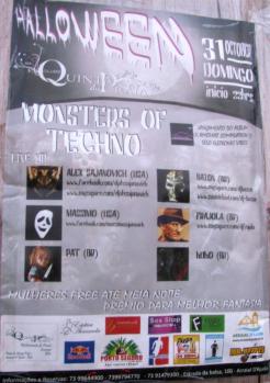 panfleto Halloween - Monsters of Techno