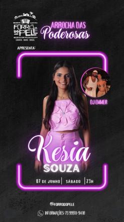 panfleto Arrocha das Poderosas - Kesia Souza