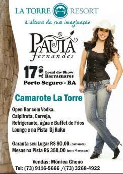 panfleto Paula Fernandes