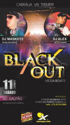 panfleto Blackout Mega Boate