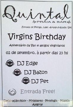 panfleto Virgins Birthday