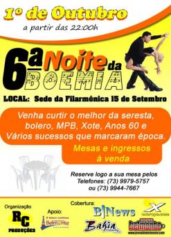 panfleto 6 Noite da Boemia