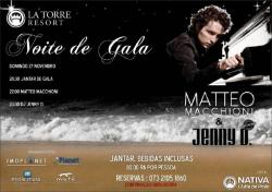 panfleto Noite de Gala com Matteo Macchioni e Jenny D.