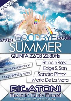panfleto Good Bye Summer