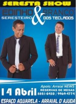 panfleto Edinho Seresteiro & Branco dos Teclados