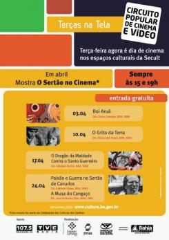 panfleto O Serto no Cinema - O Drago da Maldade Contra o Santo Guerreiro