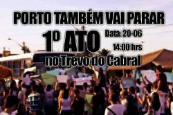 panfleto PORTO TAMBEM VAI PARAR - 1 Ato de Manifestao