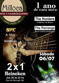 panfleto 1 aniversrio da Milloca - the Hunters - The Perrengz