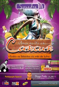 panfleto Uma Noite em.. Cancun
