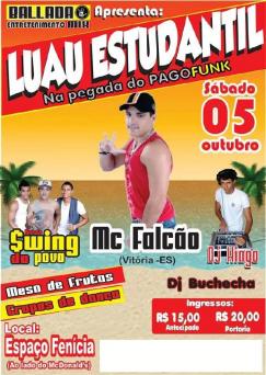 panfleto Luau Estudantil