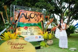 panfleto ALOHA (Festa em clima havaiano)
