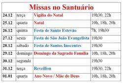 panfleto Viglia do Natal
