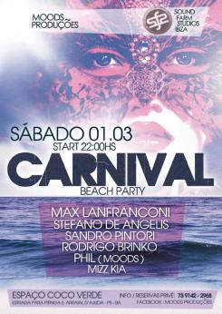 panfleto Carnival Beach Party