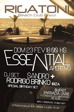 panfleto Essential Aperitivo