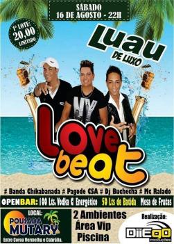 panfleto Luau de Luxo c/ Love Beat