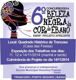 panfleto 6 edio do Concurso Beleza Negra da Cor de bano