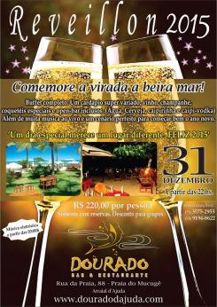 panfleto Reveillon Dourado 2015