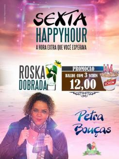panfleto Happy Hour com Petra Bouas