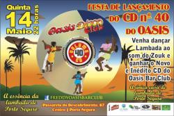 panfleto Festa de lanamento do CD n40 do Oasis