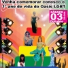 panfleto 1 ano do Oasis LGBT