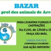 panfleto Bazar em prol dos animais de Arraial