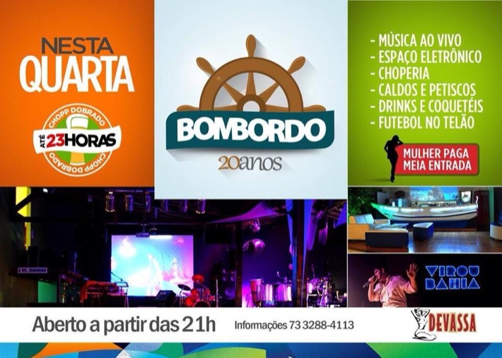 Cartaz  - Bombordo - Av. 22 de abril, 151 - ao lado do trevo do Cabral, Quarta-feira 4 de Março de 2015