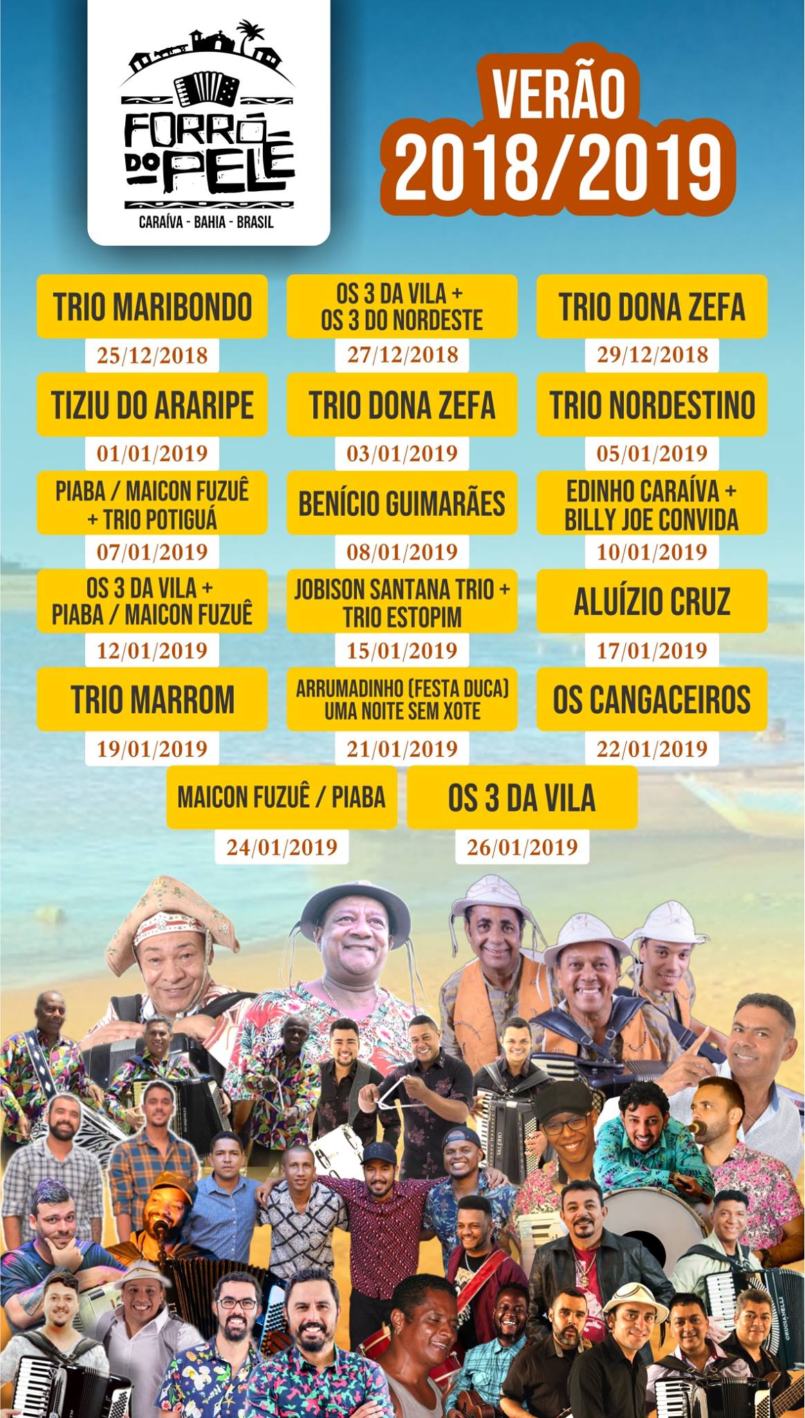 Cartaz  - Forr do Pel - Rua dos Navegantes, Sábado 19 de Janeiro de 2019