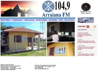 panfleto Rdio Arraiana FM 104,9
