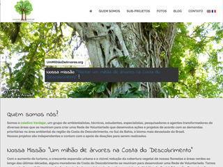 panfleto Verdejar d'Ajuda - Um milho de rvores na Costa do Descobrimento